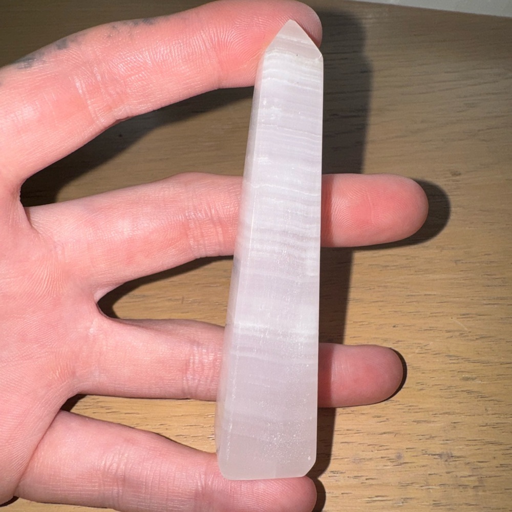 Pink Calcite Crystal Tower (UV reactive)